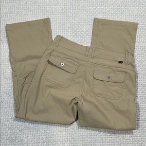 PrAna Convertible Pants Outdoor Hiking Pants Standard Fit Tan Size 12 Short